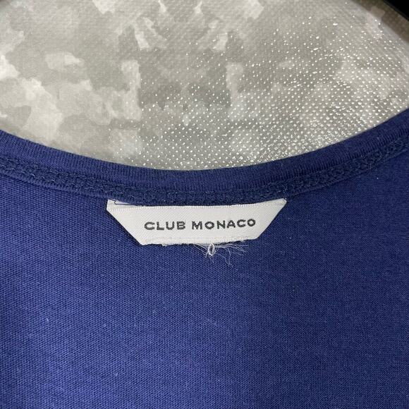 Club Monaco Women’s Navy Blue Minimalist Sleeveless Top - XS - Contrast Trim - Picture 5 of 7